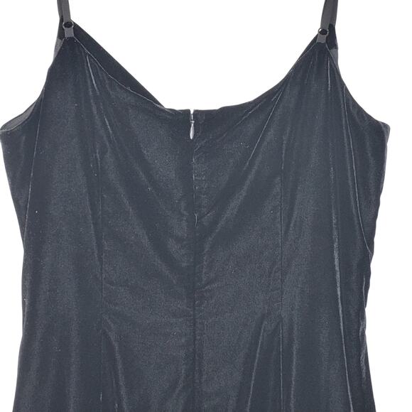 Antonio Melania Black Phoenix Velvet Cowl Neck Sheath Maxi Dress NWT size 10 - Picture 8 of 12